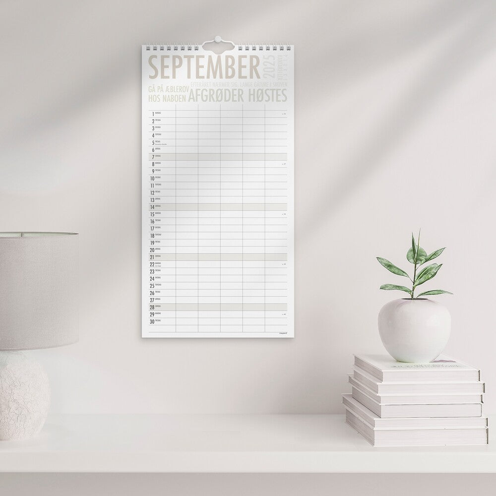 Mayland Familiekalender 2025 trendart 6 personer