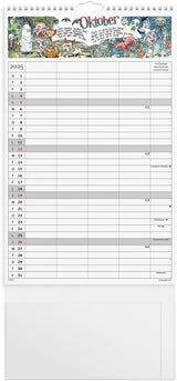 Mayland Familiekalender 2025 otto dickmeiss A3 4 personer