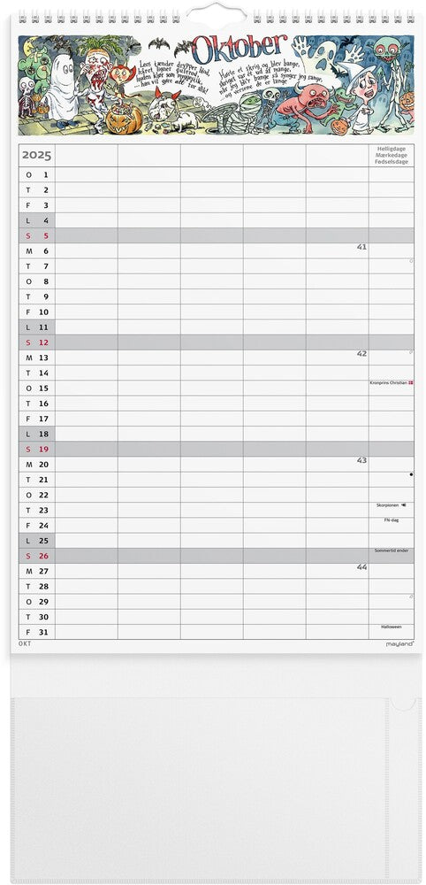 Mayland Familiekalender 2025 otto dickmeiss A3 5 kol.