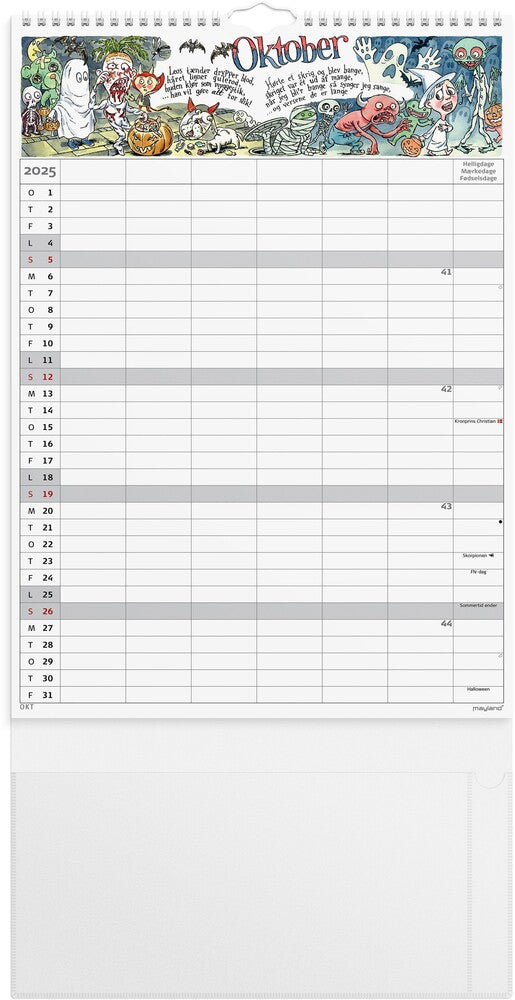 Mayland Familiekalender 2025 otto dickmeiss A3 6 kol