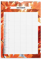 Mayland Familiekalender 2025 moderne A3 5 personer