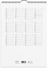 Mayland Familiekalender 2025 sort/hvid 3 kol