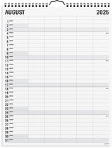 Mayland Familiekalender 2025 sort/hvid 5 kol