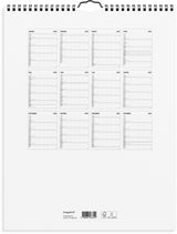 Mayland Familiekalender 2025 sort/hvid 5 kol