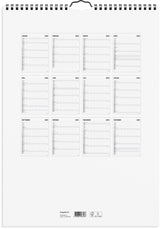 Mayland Familiekalender 2025 sort/hvid 7 kol