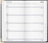 Mayland Index planner 2025 måned skind sort