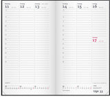 Mayland Week planner 2025 indbundet kunstskind sort