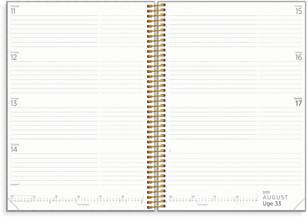 Mayland Organizer & notes 2025 A5 uge