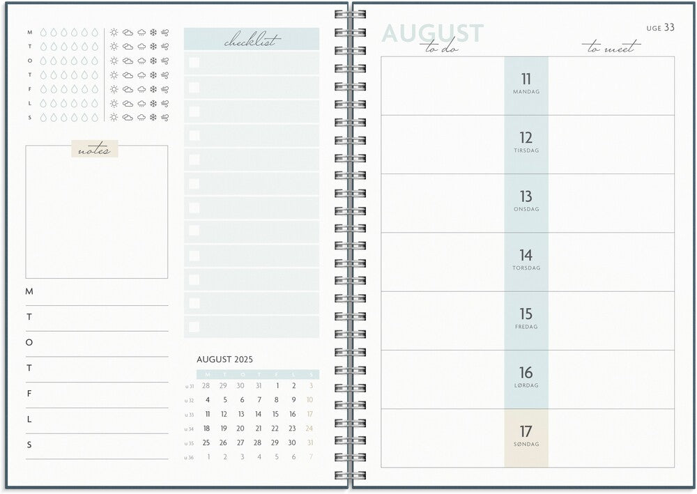 Mayland Life planner 2025 to do uge A5