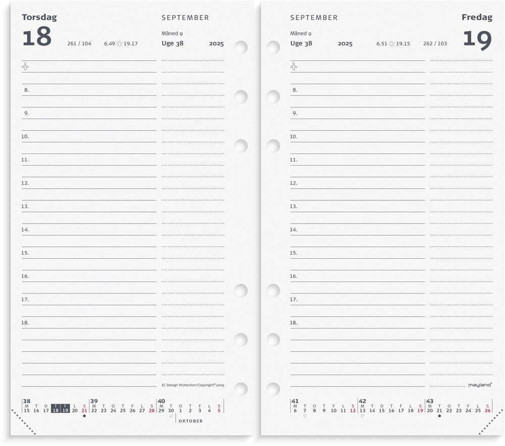 Mayland Kalender system pp 2025 dag