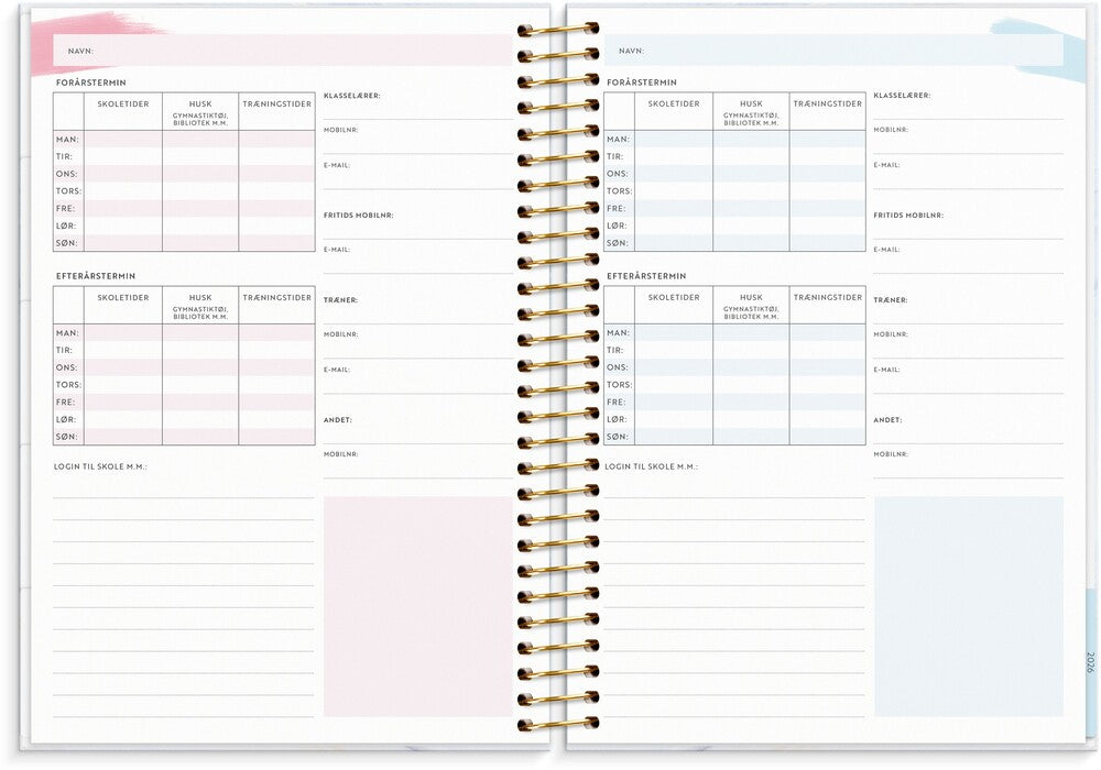 Mayland Life organizer 2025 family panner uge