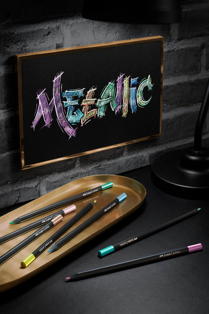 Farveblyant Faber-Castell metallic 12 ass