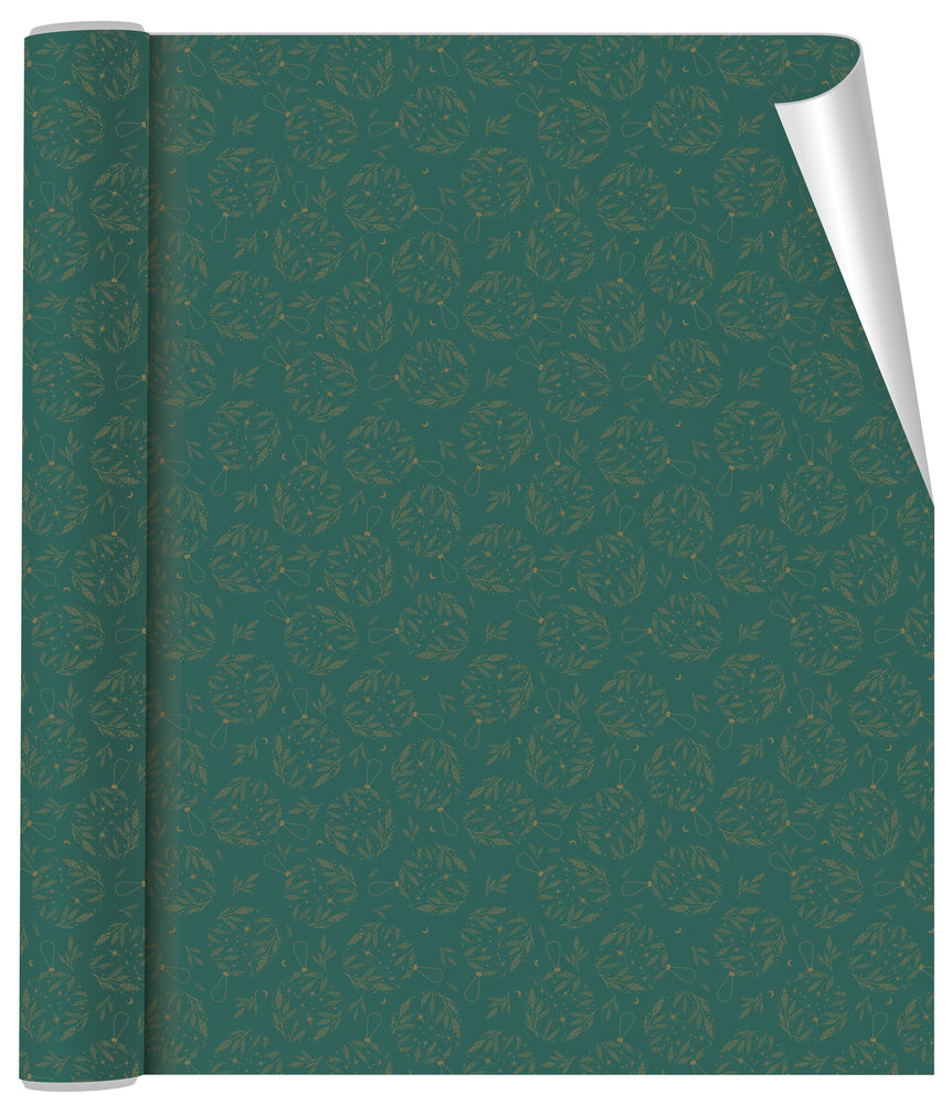 Flot gavepapir i metallic print 3 m x 70 cm
