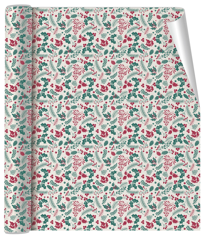 Flot gavepapir i metallic print 3 m x 70 cm