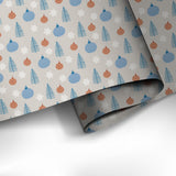 Flot gavepapir i metallic print 3 m x 70 cm