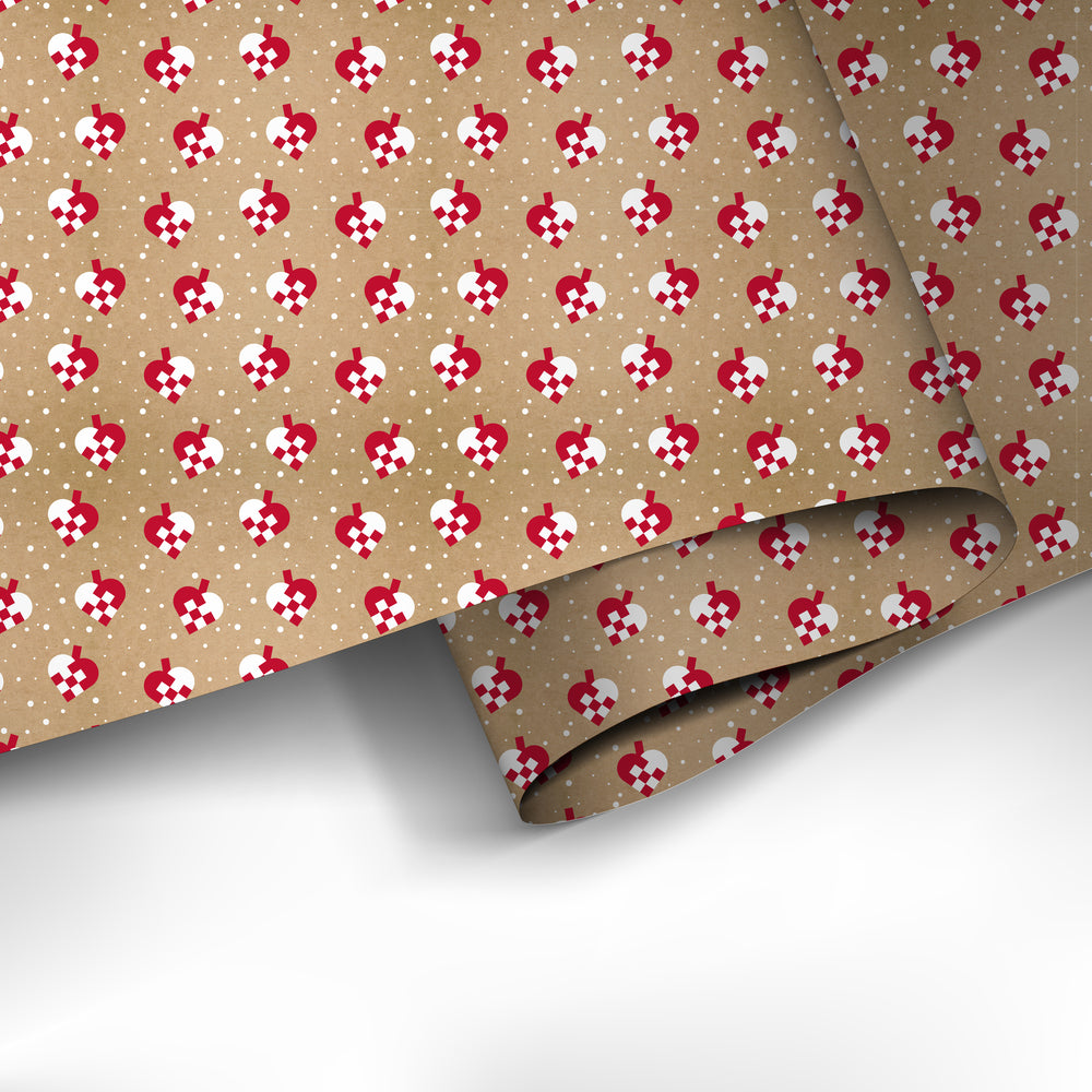 Flot kraft gavepapir 3 m x 70 cm