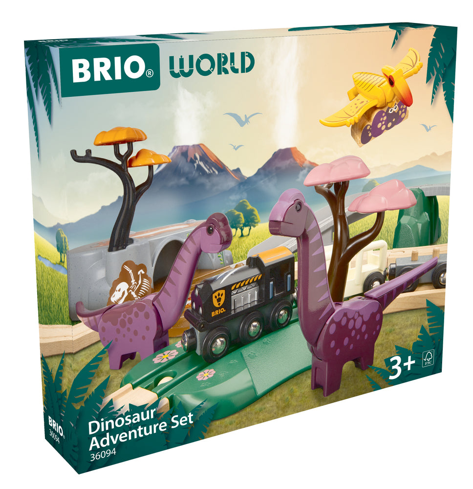D2 Togbanesæt med dinosaurer