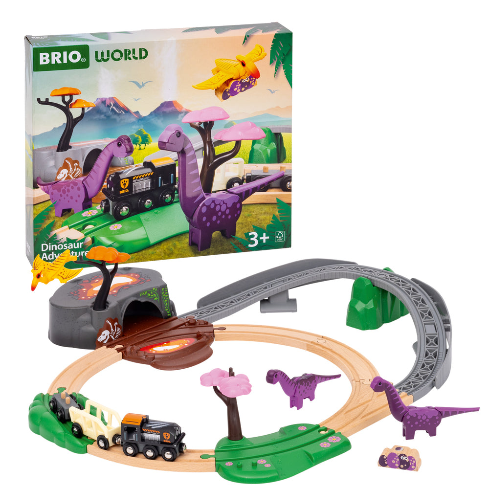 D2 Togbanesæt med dinosaurer