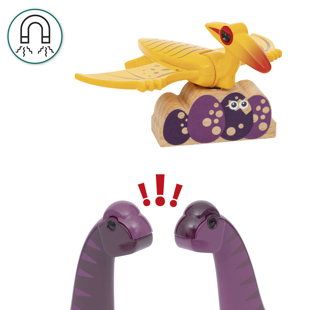 D2 Togbanesæt med dinosaurer