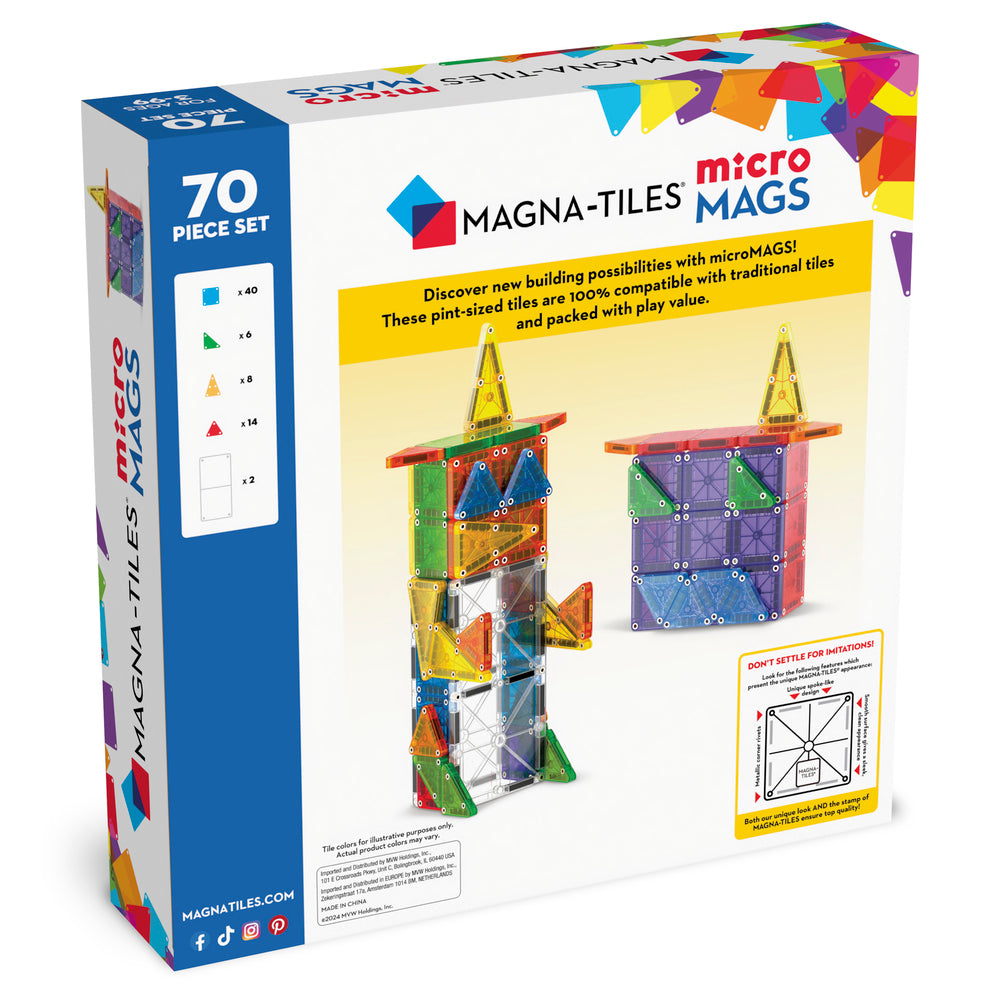 MAGNA-TILES microMAGS 70 stk