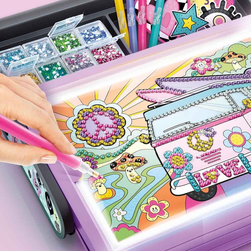 Style 4 Ever Diamond Art 3-i-1 Etui med LED-Lys