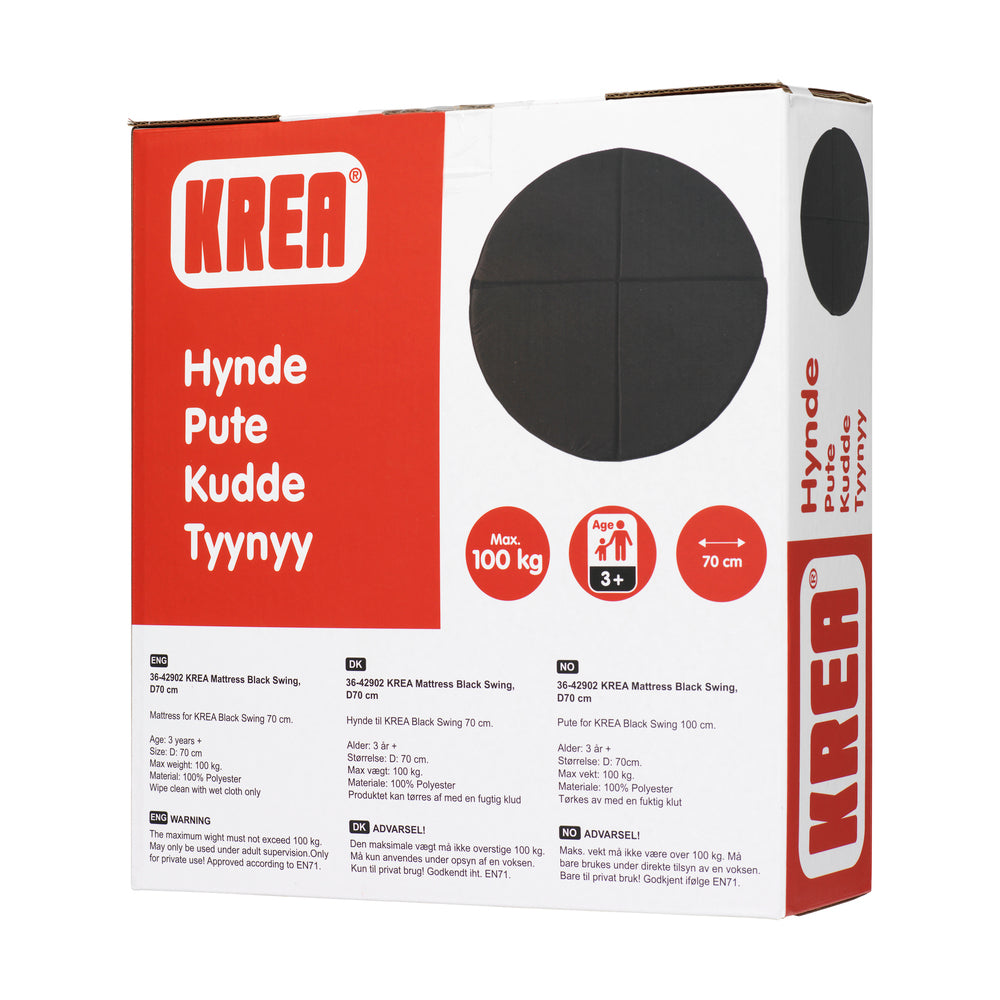 D2 KREA Madras Sort Gynge D70 CM