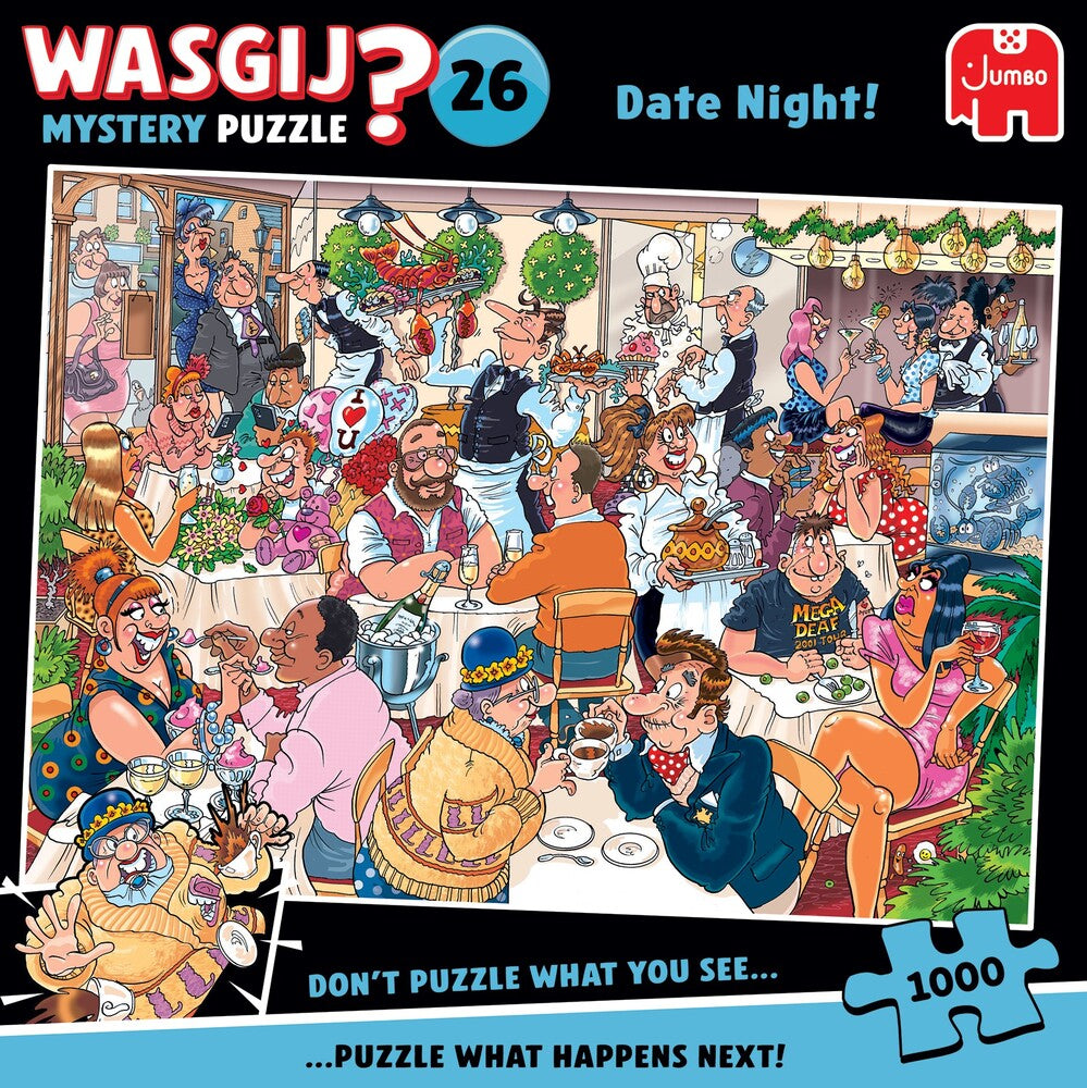 Puslespil Wasgij Mystery 26 date night! 1000 brikker