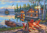 Puslespil The banks of Loon Lake New York 1000 brikker