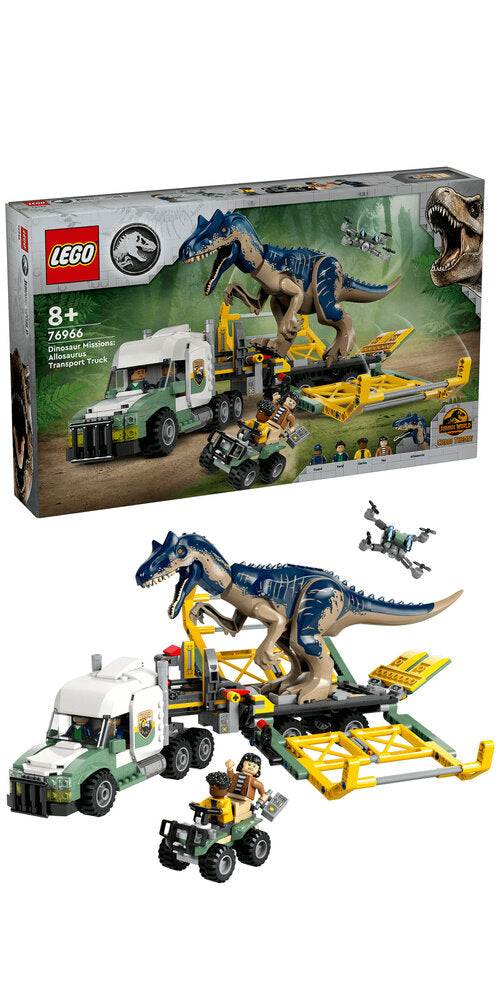 76966 LEGO Jurassic World Dinosaurmissioner: Allosaurus-transportvogn