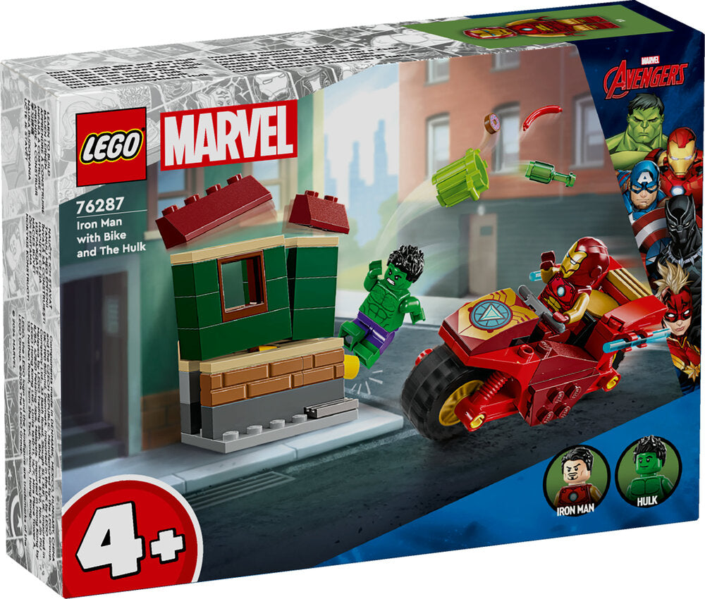 76287 LEGO Super Heroes Marvel Iron Man med motorcykel og Hulk