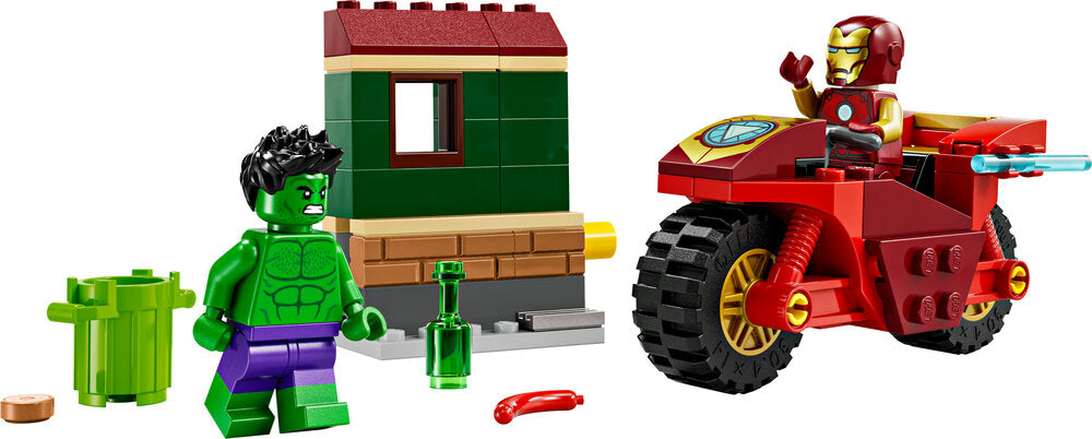 76287 LEGO Super Heroes Marvel Iron Man med motorcykel og Hulk