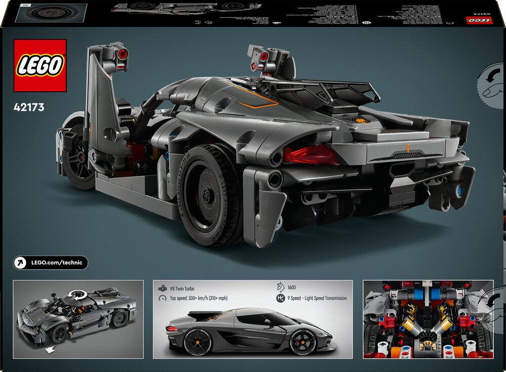 D2 42173 LEGO Technic Koenigsegg Jesko Absolut-hyperbil – grå