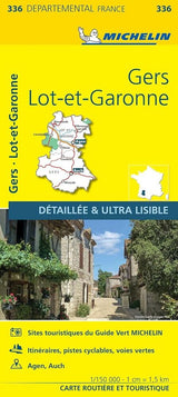 France blad 336: Gers, Lot et Garonne 1:150.000