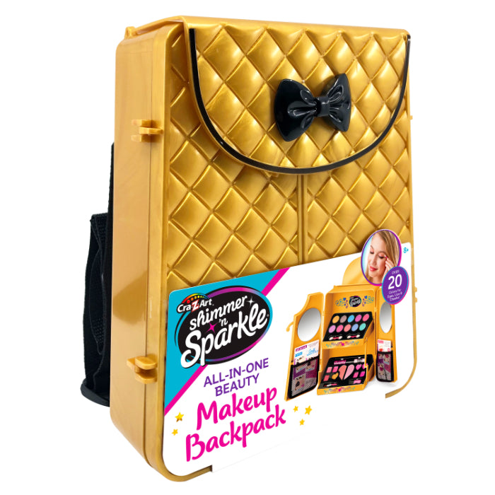 SHIMMER N SPARKLE COSMETIC BACKPACK GOLD