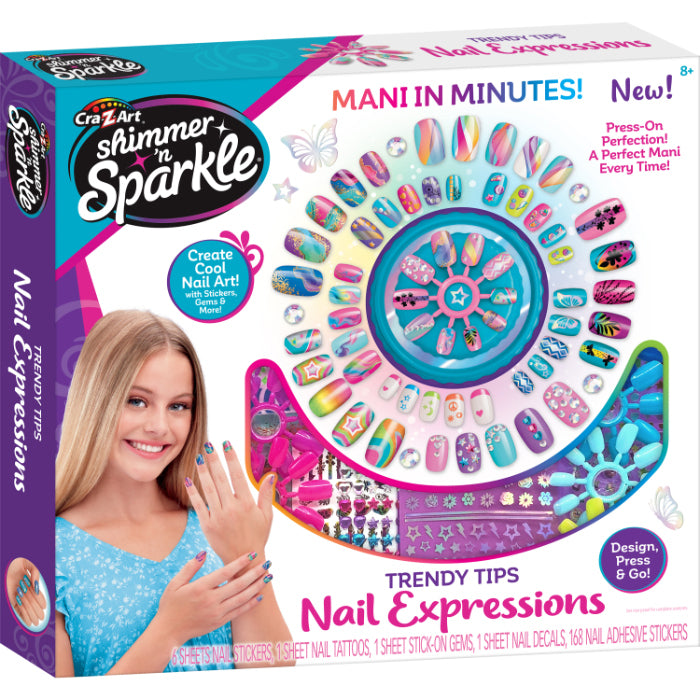 SHIMMER N SPARKLE TRENDY TIPS NAIL EXPRESSIONS