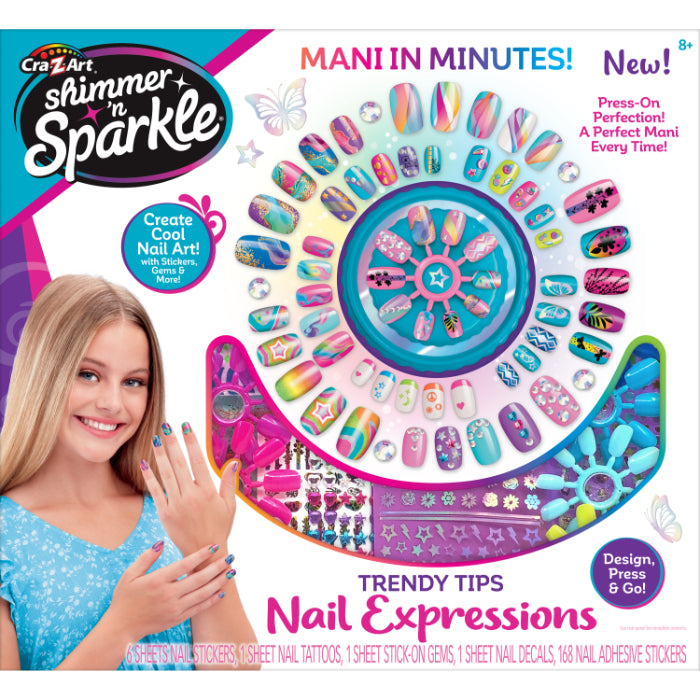 D2 SHIMMER N SPARKLE TRENDY TIPS NAIL EXPRESSIONS