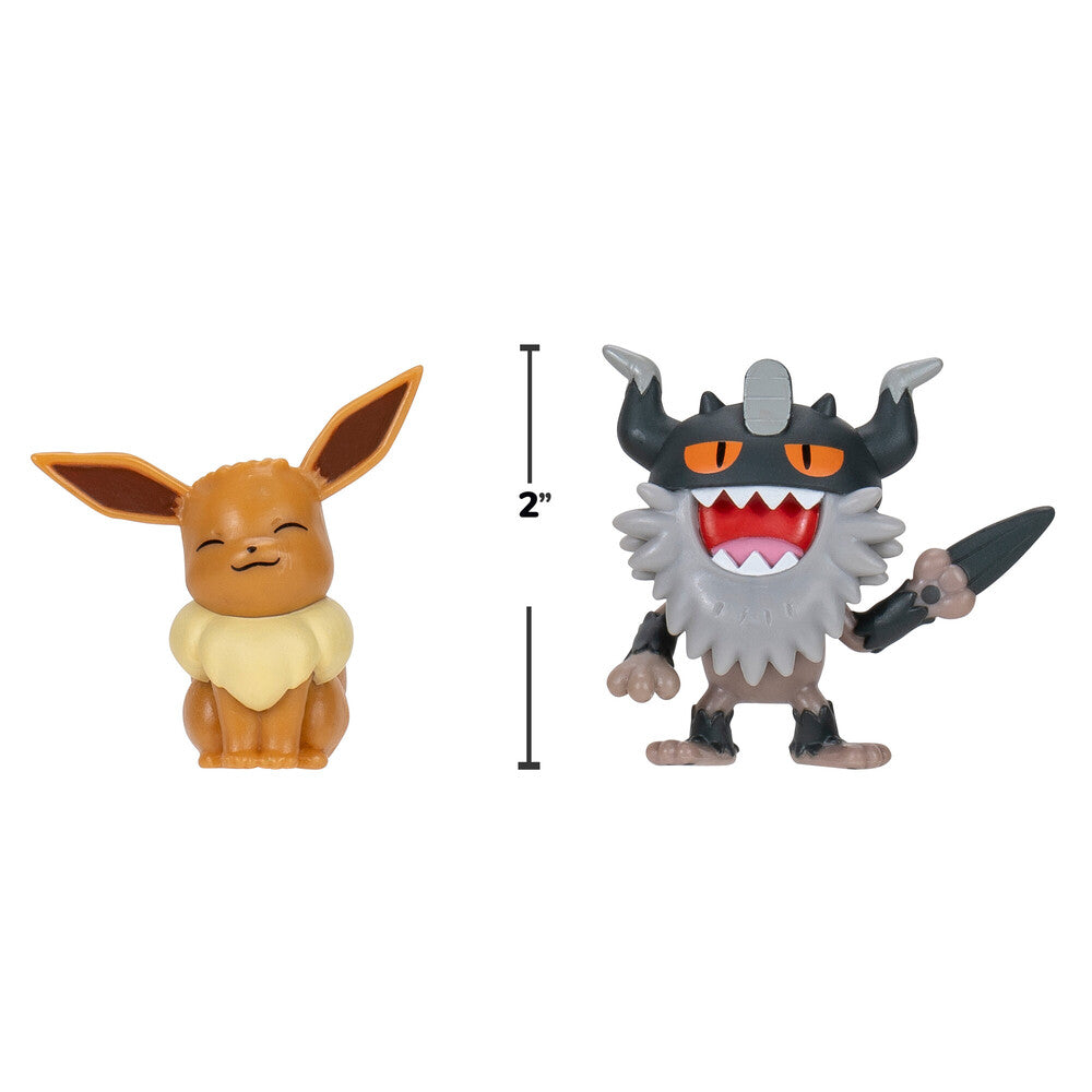 POKEMON BATTLE FIGURE PERRSERKER AND EEVEE