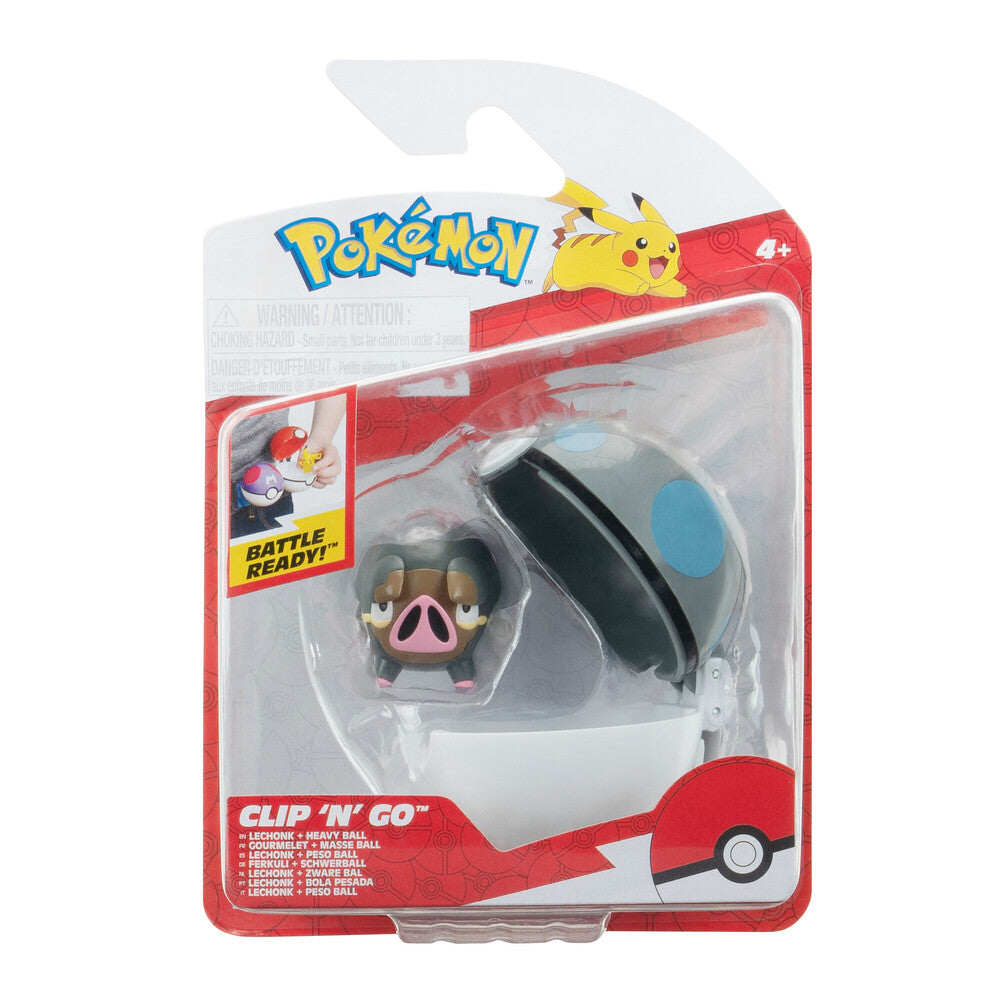 POKEMON CLIP N GO LECHONK WITH HEAVY BALL