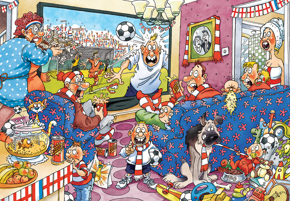 Puslespil Wasgij Original 21 Football Fever! 1000 brikker