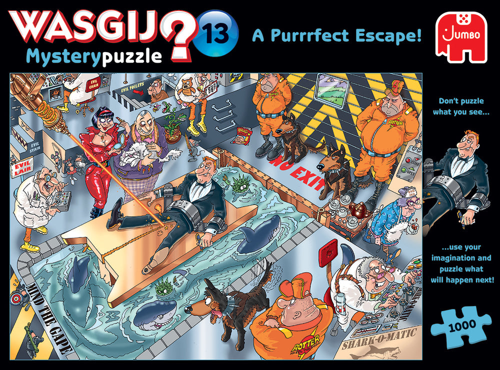 Puslespil Wasgij Mystery 13 A Purrrfect Escape! 1000 brikker