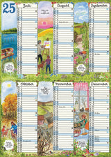 Overblikskalender A4 2025 karton