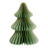 Flot dekoration papir juletræ m/glimmer og magnetluk 12 cm