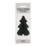 Flot dekoration papir juletræ m/glimmer og magnetluk 18 cm