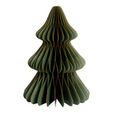 Flot dekoration papir juletræ m/glimmer og magnetluk 18 cm