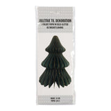 Flot dekoration papir juletræ m/glimmer og magnetluk 24 cm