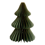 Flot dekoration papir juletræ m/glimmer og magnetluk 24 cm