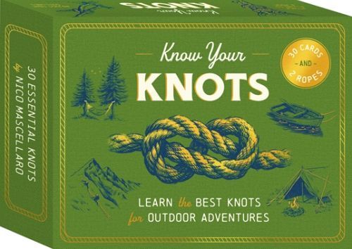D1 Know Your Knots: Learn the best knots for outdoor adventures - 30 cards and 2 ropes