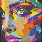 Diamond art MIX ansigt  40 x 40 cm