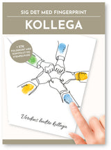 Fingerprint kort kollega m/konvolut og stempelpude