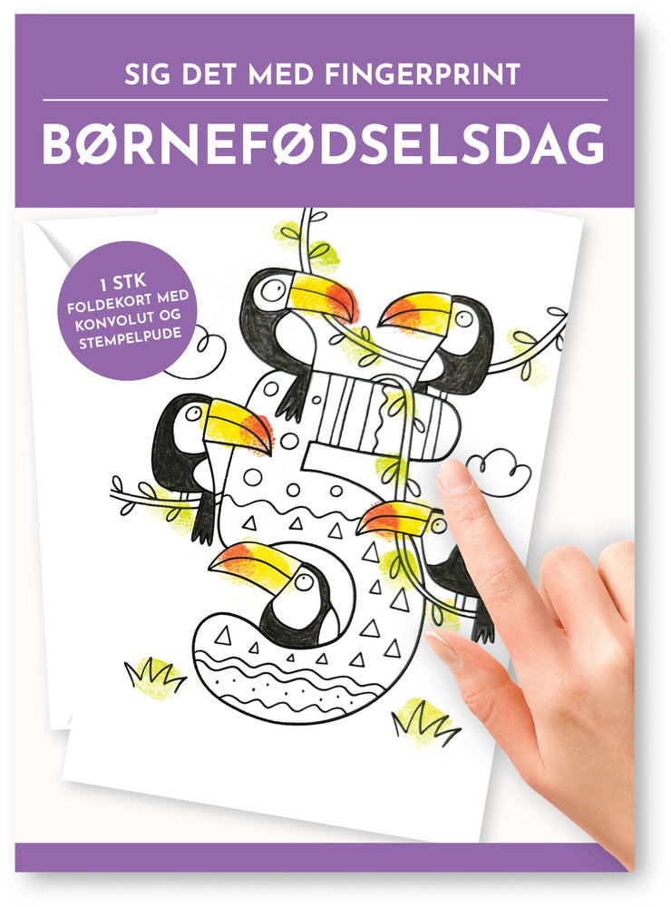 Fingerprint kort 5 år m/konvolut og stempelpude